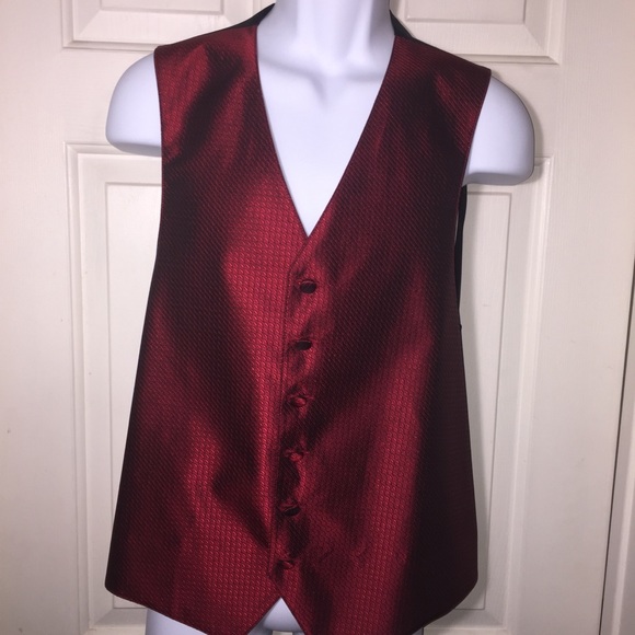 Vintage Red Metallic Bachrach Vest ♥️ - Picture 2 of 10